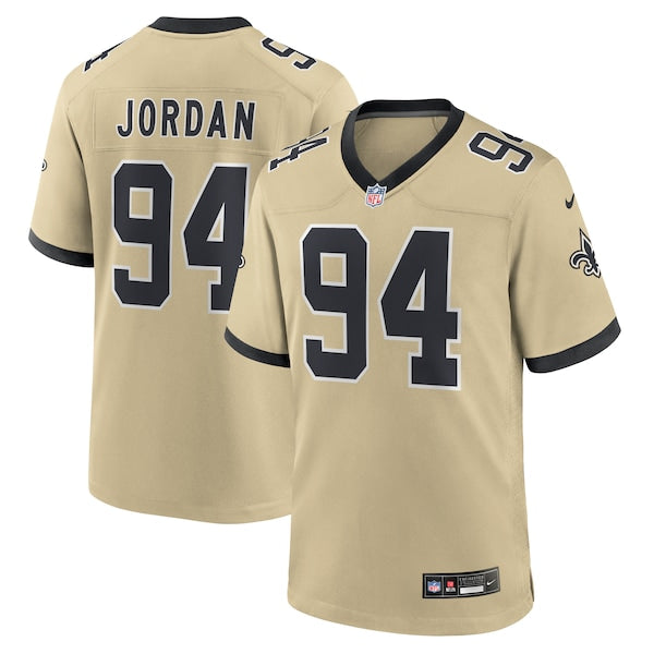 Cameron Jordan New Orleans Saints Nike Gameday Golds Alternate Game Player Jersey - Gold/Black - Image 2