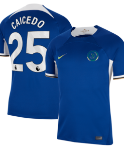 Mois¨¦s Caicedo Chelsea Nike 2023/24 Home Stadium Replica Player Jersey - Blue/Mint/Navy