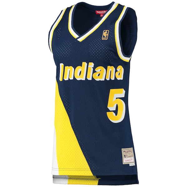 Jalen Rose Indiana Pacers Women's 1996/97 Hardwood Classics Swingman Jersey - Navy - Image 2