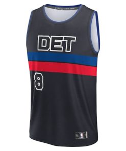 Alternative view of Tim Hardaway Jr. Detroit Pistons  Fast Break Player Jersey - Statement Edition - Black