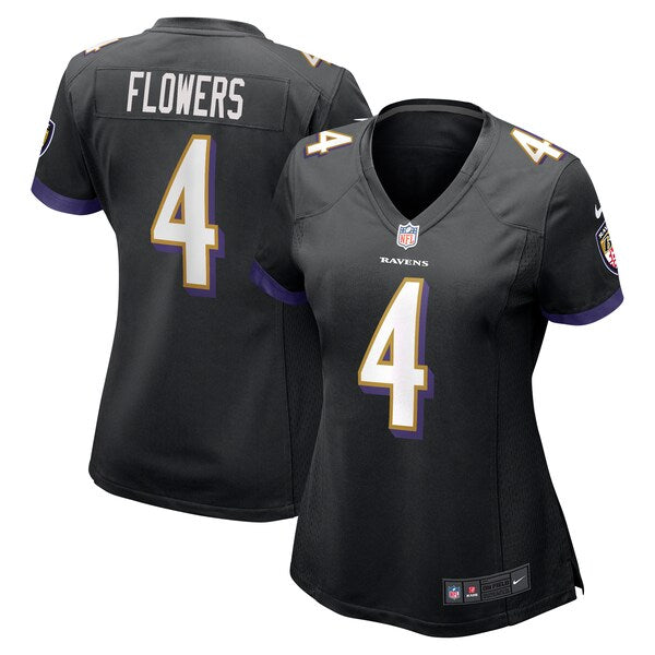 Zay Flowers Baltimore Ravens Nike Women's Team Game Jersey - Black/Purple - Image 2