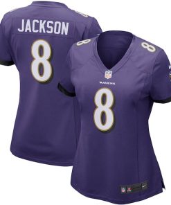 Lamar Jackson Baltimore Ravens Nike Women's Game Player Jersey - Purple/Black/White
