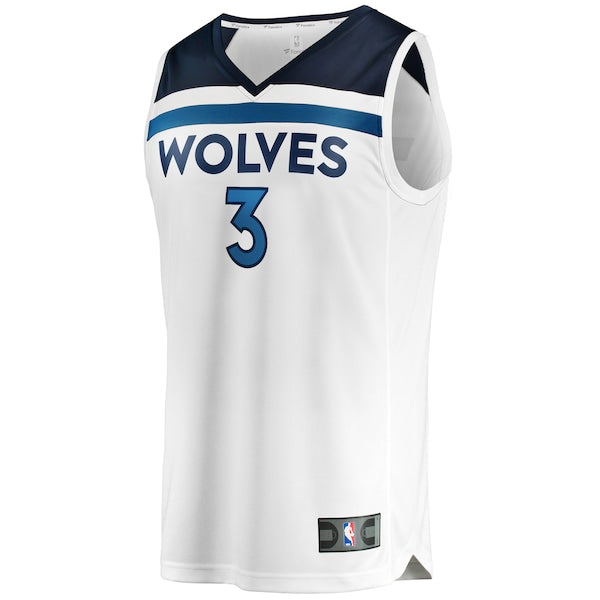 Jaden McDaniels Minnesota Timberwolves Youth Fast Break Replica Player Jersey - Association Edition - White - Image 2