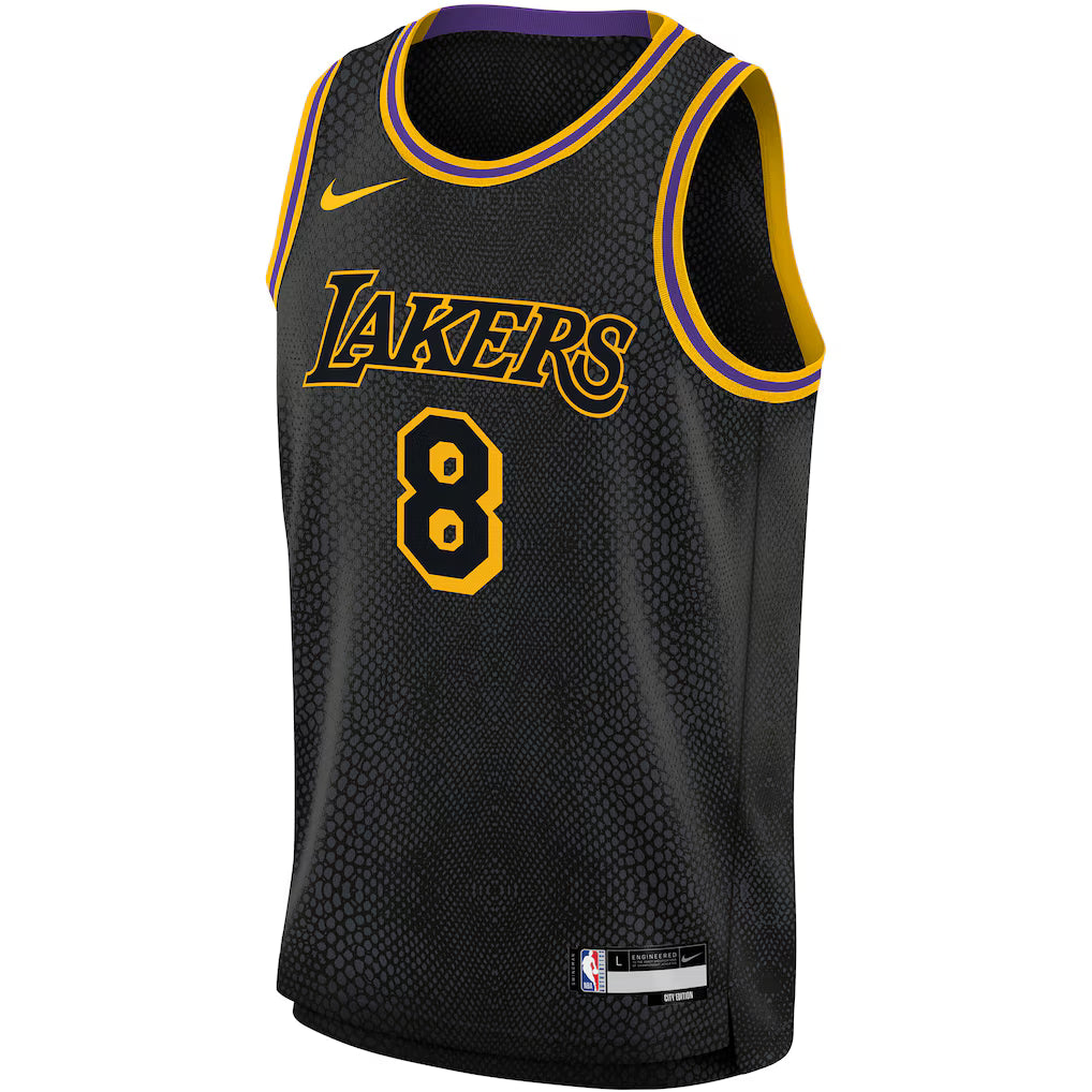 Kobe Bryant Los Angeles Lakers Nike Swingman Jersey - City Edition - Black - Image 2