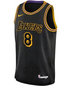 Alternative view of Kobe Bryant Los Angeles Lakers Nike Youth Swingman Jersey - City Edition - Black