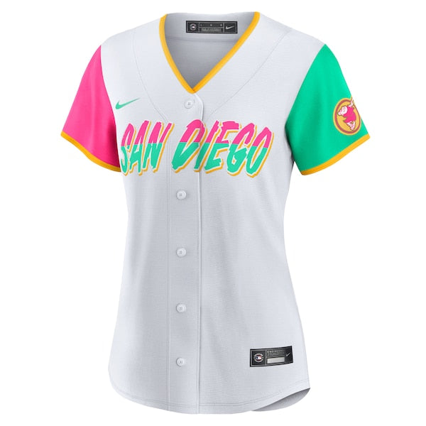 Fernando Tatis Jr. San Diego Padres Nike Women's 2022 City Connect Replica Player Jersey - White - Image 2