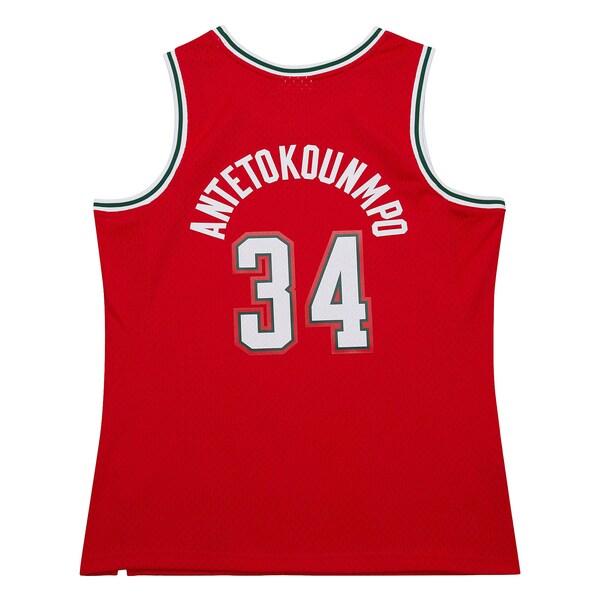 Giannis Antetokounmpo Milwaukee Bucks 2014/15 Hardwood Classics Swingman Jersey - Red - Image 2