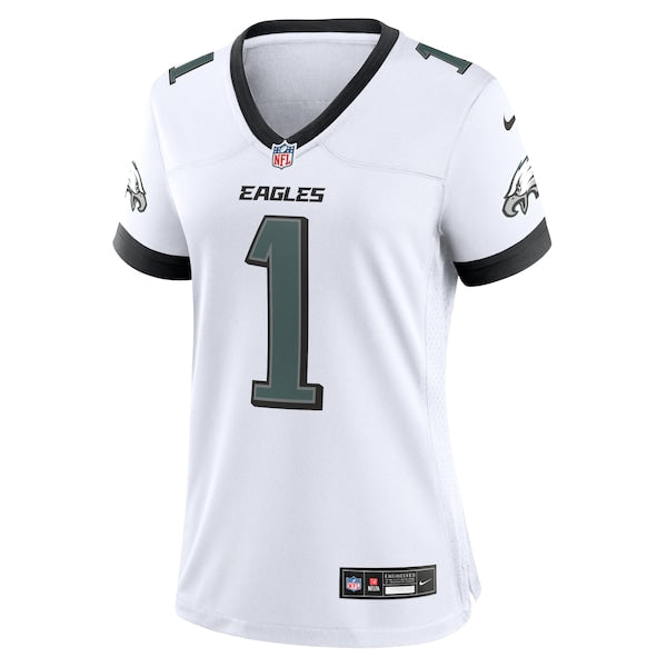 Jalen Hurts Philadelphia Eagles Women's Nike Game Jersey - White/Black/Green/Kelly Green - Image 4