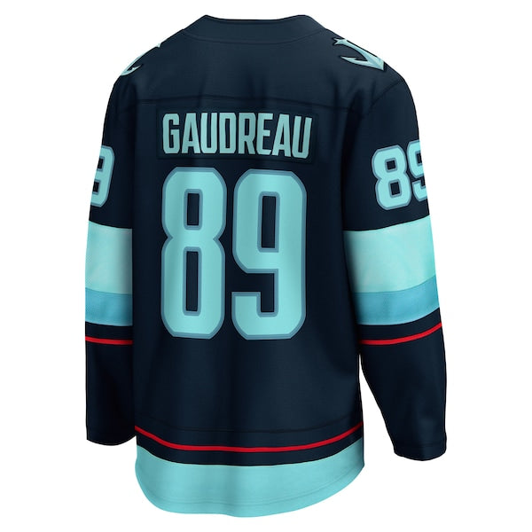Frederick Gaudreau Seattle Kraken Home Breakaway Jersey - Deep Sea Blue - Image 3