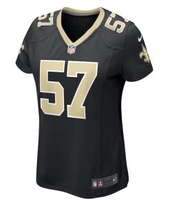 Alternative view of Rickey Jackson New Orleans Saints Nike Women's Retired Player Jersey - Black