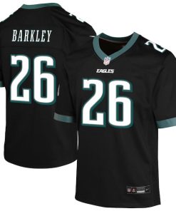 Saquon Barkley Philadelphia Eagles Nike Youth Alternate Game Jersey - Black/Kelly Green/Green/White