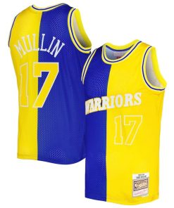 Chris Mullin Golden State Warriors Hardwood Classics 1993/94 Split Swingman Jersey - Royal/Gold