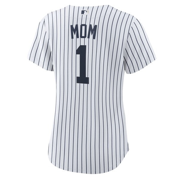 New York Yankees Nike Women's #1 Mom Home Replica Jersey - White - Image 3