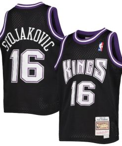 Peja Stojakovic Sacramento Kings Youth 2001/02 Hardwood Classics Swingman Jersey - Black