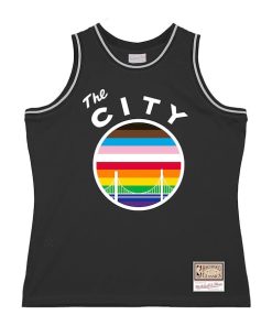 Alternative view of Golden State Warriors Hardwood Classic Pride Jersey - Black