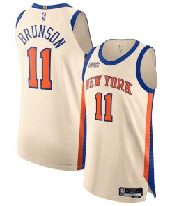Jalen Brunson New York Knicks Nike Unisex 2025/26 Authentic Jersey - City Edition - Cream