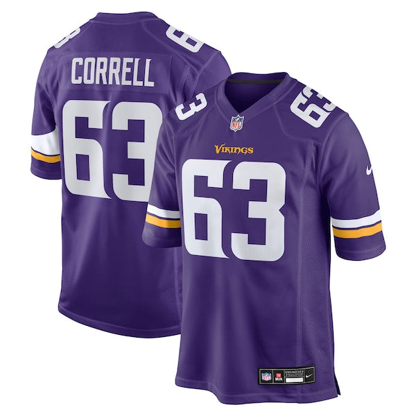 Zeke Correll Minnesota Vikings Nike Team Game Jersey - Purple