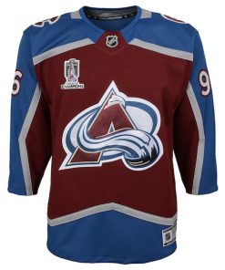 Alternative view of Mikko Rantanen Colorado Avalanche Youth Home 2022 Stanley Cup Champions Premier Player Jersey - Burgundy