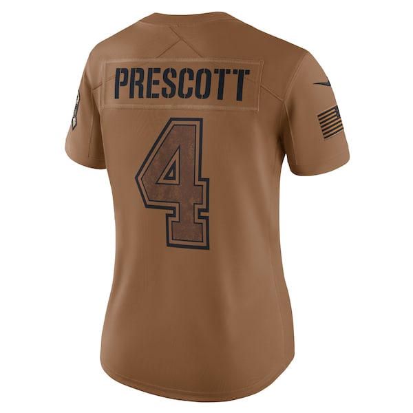 Dak Prescott Dallas Cowboys Nike Women's 2023 Salute To Service Limited Jersey - Brown - Image 3