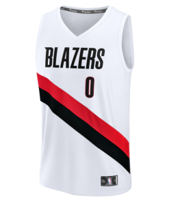 Alternative view of Damian Lillard Portland Trail Blazers  Youth Fast Break Replica Jersey - White - Association Edition