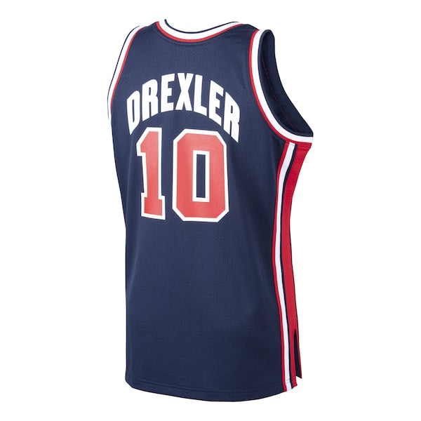 Clyde Drexler USA Basketball 1992 Dream Team Authentic Jersey - Navy - Image 3