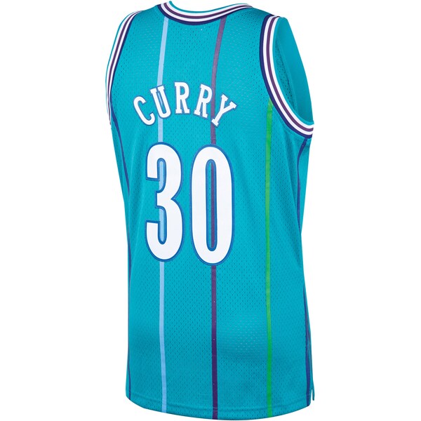 Dell Curry Charlotte Hornets 1992/93 Hardwood Classics Swingman Jersey - Teal - Image 3
