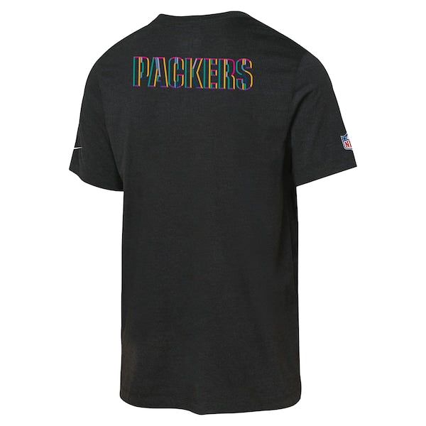 Green Bay Packers Nike Youth 2025 NFL Crucial Catch Tri-Blend Dri-FIT T-Shirt - Black - Image 3