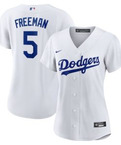 Alternative view of Freddie Freeman Los Angeles Dodgers Nike Women's Replica Player Jersey - White/Royal