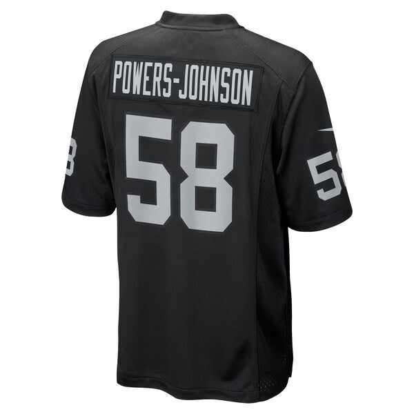 Jackson Powers-Johnson Las Vegas Raiders Nike Team Game Jersey - Black - Image 4