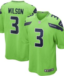 Russell Wilson Seattle Seahawks Nike Alternate Game Jersey - Neon Green