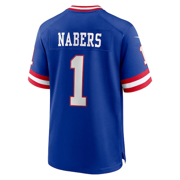 Malik Nabers New York Giants Nike 2nd Alternate 2024 NFL Draft Game Jersey - Royal - Image 3