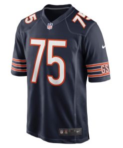 Alternative view of Larry Borom Chicago Bears Nike Game Jersey - Navy