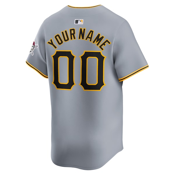 Pittsburgh Pirates Nike Away Limited Custom Jersey - Gray - Image 5