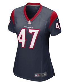 Alternative view of Andrew Beck Houston Texans Nike Women's Team Game Jersey - Navy