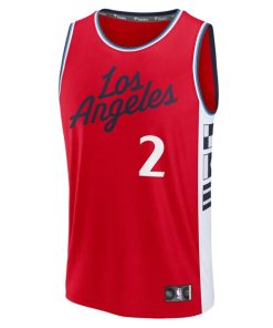 Alternative view of Kawhi Leonard LA Clippers  Fast Break Replica Player Jersey - Statement Edition - Red