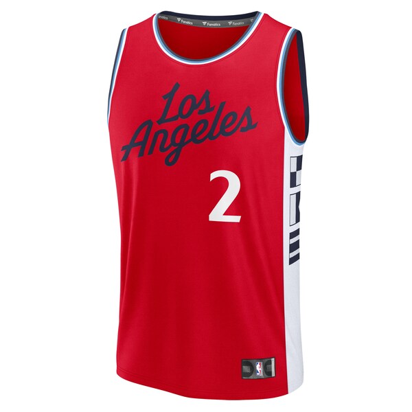 Kawhi Leonard LA Clippers Fast Break Replica Player Jersey - Statement Edition - Red - Image 2