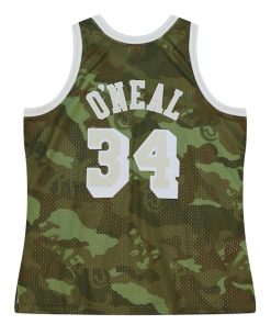 Alternative view of Shaquille O'Neal Los Angeles Lakers Hardwood Classics 1996/97 Ghost Green Swingman Jersey - Camo