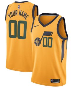 Utah Jazz Nike Swingman Custom Jersey - Statement Edition - Gold