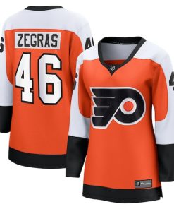 Trevor Zegras Philadelphia Flyers  Women's  Home Breakaway Jersey - Orange
