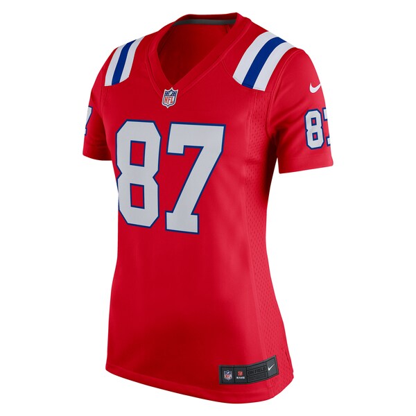 Rob Gronkowski New England Patriots Nike Women's Alternate Retired Player Game Jersey - Red/Navy - Image 3