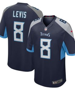 Alternative view of Will Levis Tennessee Titans Nike  Game Jersey -  Navy