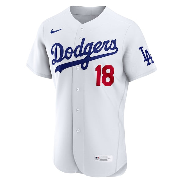 Yoshinobu Yamamoto Los Angeles Dodgers Nike Home Authentic Jersey - White - Image 3