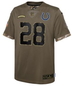 Alternative view of Jonathan Taylor Indianapolis Colts Nike Youth 2022 Salute To Service Player Limited Jersey - Olive