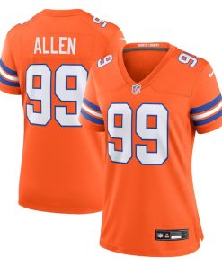 Zach Allen Denver Broncos Nike Women's Mile High Collection 1977 Throwback Player Game Jersey - Orange