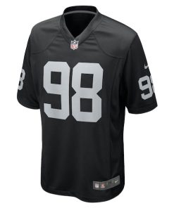Alternative view of Maxx Crosby Las Vegas Raiders Nike Game Jersey - Black