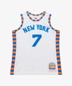 Carmelo Anthony New York Knicks  2015-16 Hardwood Classics Authentic Jersey - White/Blue
