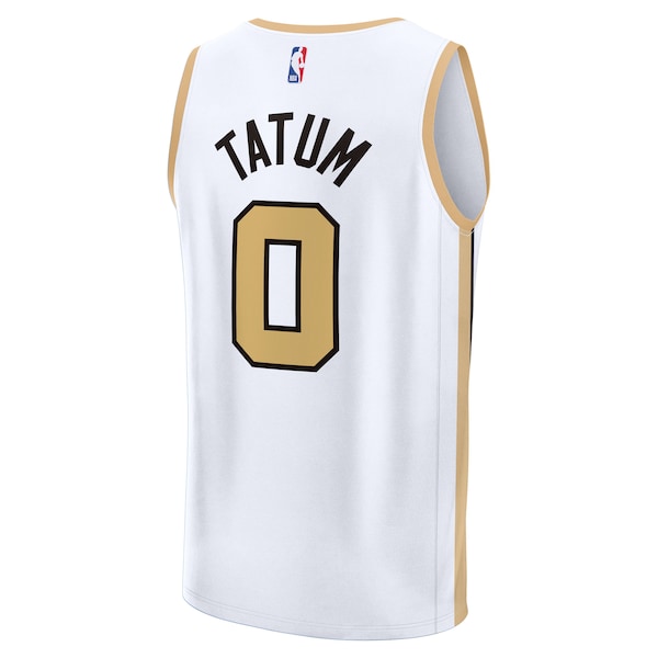Jayson Tatum Boston Celtics 2025/26 City Edition Fast Break Jersey - White - Image 3