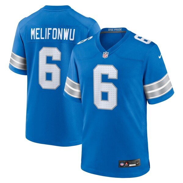 Ifeatu Melifonwu Detroit Lions Nike Team Game Jersey - Blue - Image 2