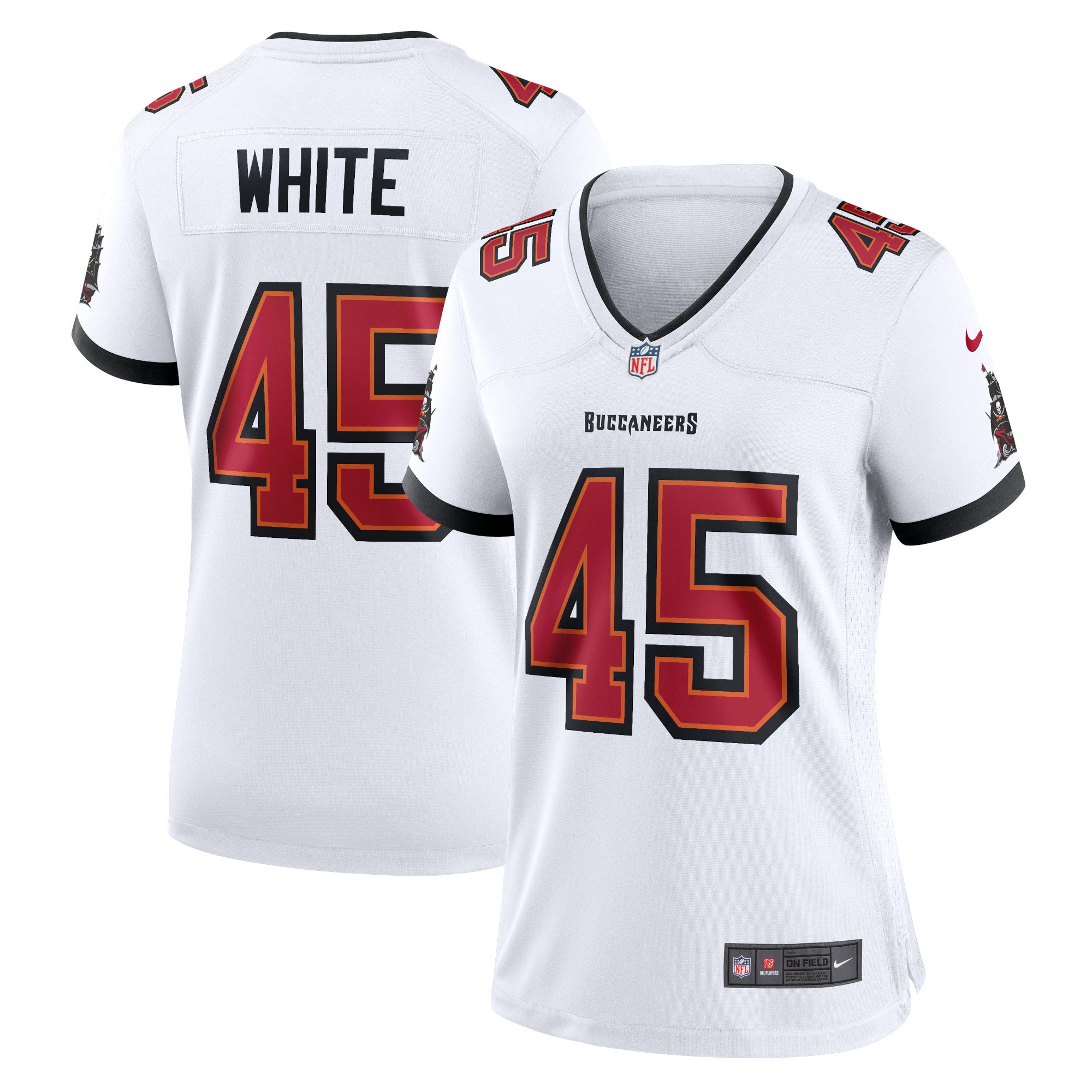 Devin White Tampa Bay Buccaneers Nike Women's Game Jersey - Pewter/Red/White - Image 2