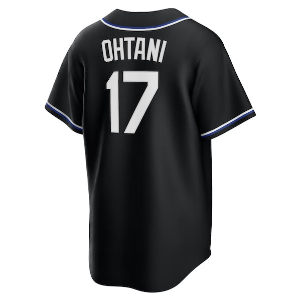 Shohei Ohtani Los Angeles Dodgers Nike Youth Lights Out Replica Player Jersey - Black - Image 5